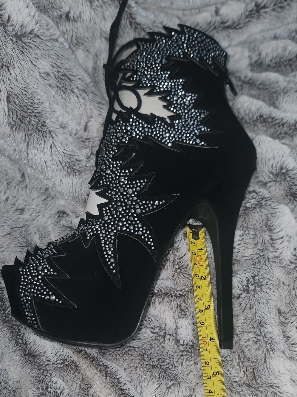 Black Stiletto studded heels